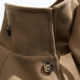 thumbnail image 4 of Peacoats for Men with Pockets Long Sleeve Button-Down Stand Collared Jackets Mens Trendy Solid Color Warm Wool Knee Length Work Outerwear Coats, 4 of 8