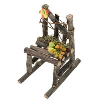 HOMEMAXS Miniature Garden Ornaments Retro Wooden Chair Mini Bench Chair Model For Moss Terrariums Landscape Dollhouse Accessories Decorations