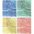 thumbnail image 1 of LAICAIW 1 Inch 1512 Pieces 12 Sheets Graduation Cap Letter Stickers, Self-Adhesive Vinyl Letter Sticker, Alphabet Number Stickers, Decals for Sign, Business, Mailbox,Crafts (Holographic 4 Colors Set, 1 of 5