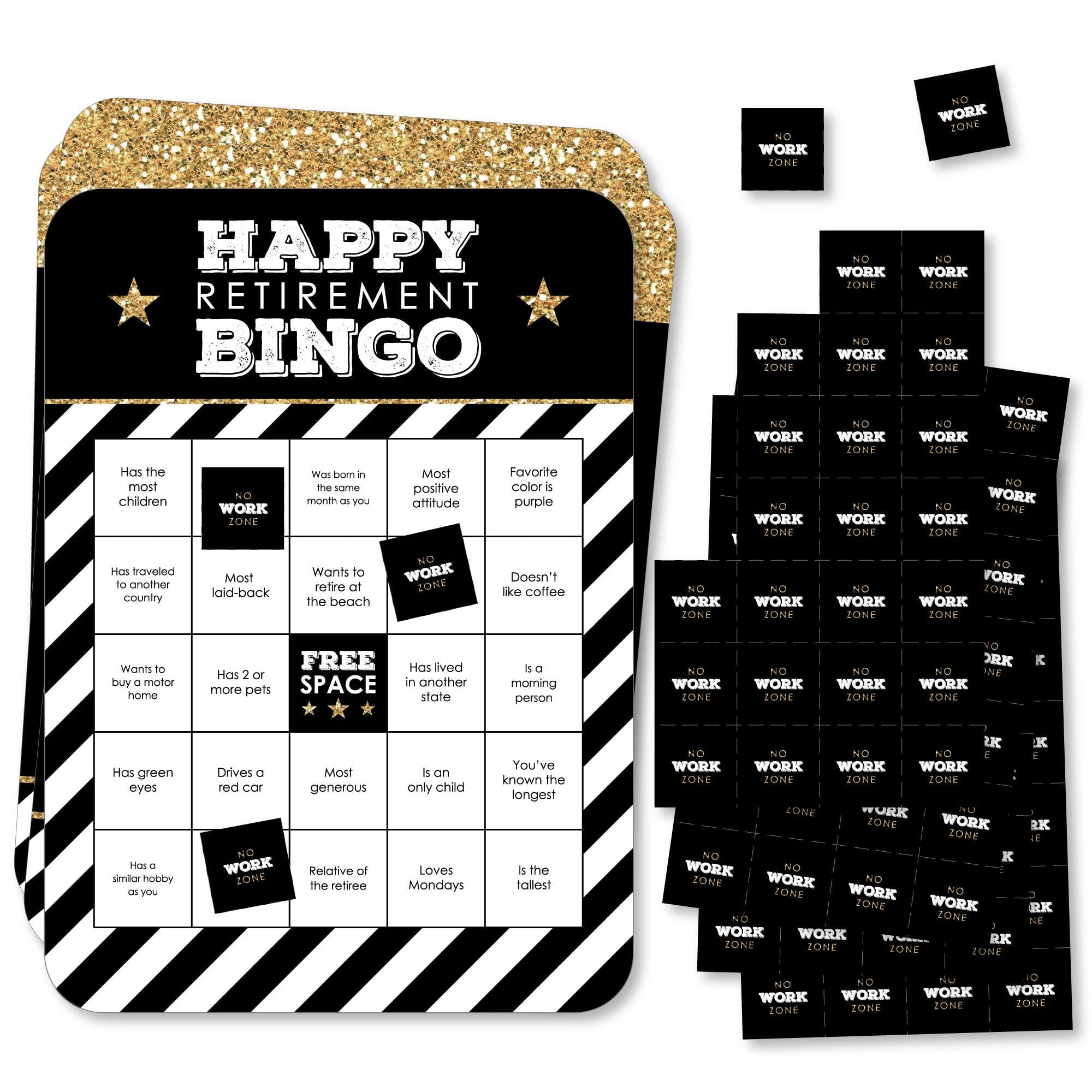 Big Dot of Happiness Happy Retirement - Find the Guest Bingo Cards and  Markers - Retirement Party Bingo Game - Set of 18 - Walmart.com