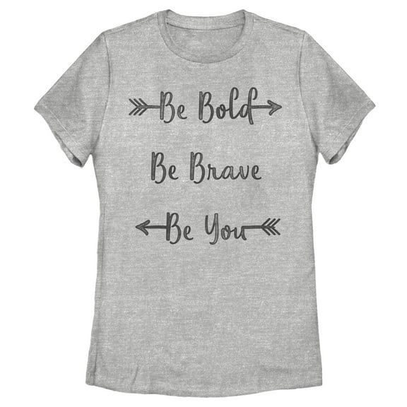 Women's Lost Gods Be Brave Be You Mantra  Graphic Tee Athletic Heather X Large