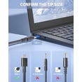 thumbnail image 4 of 100W USB-C Universal Laptop Charger Compatible with Dell Lenovo HP Acer Msi Samsung Chromebook ThinkPad Probook EliteBook Laptop and More USB C Adapter AC power cord, 4 of 8