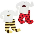 thumbnail image 5 of WIBACKER Cotton Pajamas for 2-7T Kids Girls Cartoon Beetle Long Sleeve Tops and Pants Set Sleepwear, 5 of 7