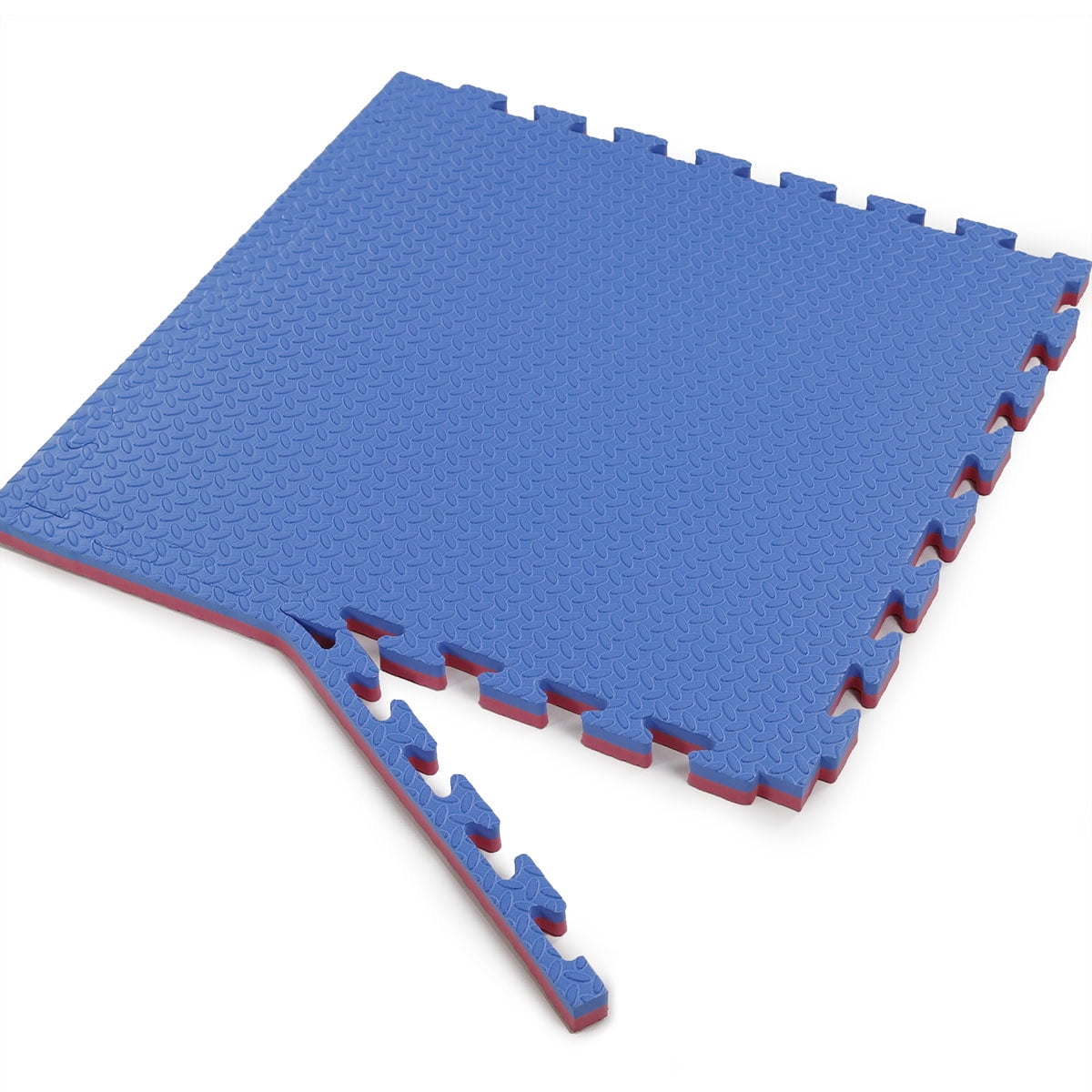 Xspec  1" Extra Thick Reversible EVA Foam Gym Mats 12 pcs 48 Sq Ft, Blue & Red