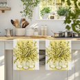 thumbnail image 4 of Eucalyptus Yellow Kitchen Towels Set of 4, Vintage Bottle Succulents Flower Stripe Absorbent Dish Towels for Kitchen, Microfiber Hand Towel, Quick Drying Tea Towel for Cleaning Decorative Dishcloths, 4 of 7