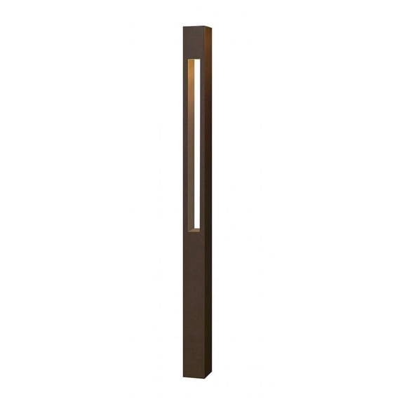 1 Light Square Large Bollard 3 inches Wide By 30 inches High-Bronze Finish-Incandescent Lamping Type Bailey Street Home 81-Bel-2986589