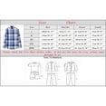 thumbnail image 2 of Camisas Para Hombre XXL Camisa de manga larga con solapa y hebilla de bolsillo de tela versátil a cuadros para hombre (Blue, L), 2 of 2
