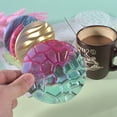 thumbnail image 3 of 2pcs Coaster Mold Round Shape Cup Mat Mold DIY Crystal Epoxy Mold Craft DIY Mold, 3 of 9
