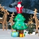 thumbnail image 4 of Árbol de Navidad Inflable Costway 210 cm con Papá Noel y Luces LED Decoración Navideña, 4 of 10