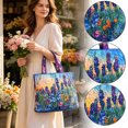 thumbnail image 6 of Artistic Print Tote Bag, Quilted Oxford Cloth Shopping Handbag for Women, Large Capacity Reusable Beach Grocery Shoulder Bag with Durable Double Handles for Summer Travel and Daily Commute, 6 of 6