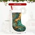 thumbnail image 4 of Haiem Emerald Color Gold Marble Pattern Christmas Stockings, Personalized 18 Inches Knit Christmas Stockings Xmas Hanging Stockings for Family Christmas Decorations, 4 of 7