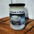 thumbnail image 3 of Vanilla & Sugar Vegan Coconut Soy 12 oz/ 355 ml Candle Hand-poured, Eco-friendly, Clean Burning, Bakery, Food, Drink, 3 of 5