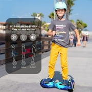 SIMATE 6.5 Hoverboard for Kids,Ages 6+,3 Speed Modes,7.5mph & 7.5 Miles Self-Balancing Wheel Scooter
