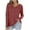 Wine, variant on DeHolifer Women Tops Solid Color V-Neck Button Long Sleeve Loose Casual Knit Pullover Tops Blue 3XL