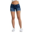 thumbnail image 3 of SHCKE Women's Mid Rise Roll Up Short Denim Shorts Women Stretch Summer Jean Shorts Denim Shorts Stretchy Folded Hem Short Jeans, 3 of 3