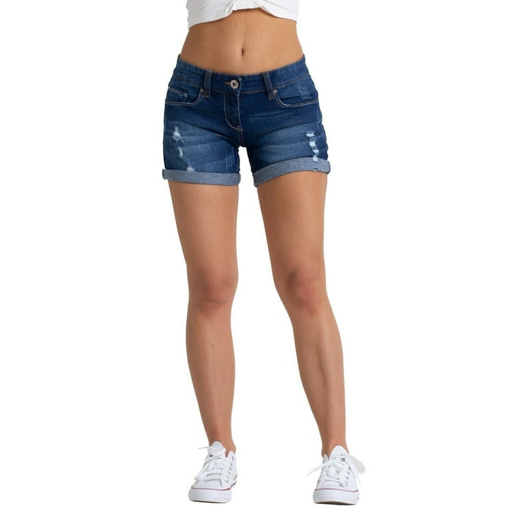 SELONE Jean Shorts Womens High Waisted Jeans for Women With Pockets Shorts  Denim Ripped Summer Slim Fit Stretchy Button Zipper Short Mid Waist Jean