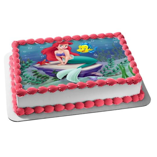 Details about   Flounder Little Mermaid 1" Mini PVC Figure Cake Topper Disney Store Fish 