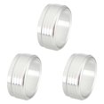 thumbnail image 1 of (Especificación de ventas, notas de pedido: un juego) Anillo de perilla de aire acondicionado adecuado para Subaru Forester WRX XV 09-16 [3 piezas plateadas], 1 of 8