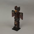 thumbnail image 2 of Hand Crafted Dot Painted Wooden Eagle Totem with Wings 12 In., 2 of 3