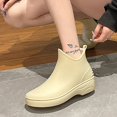 thumbnail image 3 of Waterproof Anti-Slip Rain Boots For Ladies Short Ankle Rain Boots Light Chelsea Rubber Boots Garden Shoes, 3 of 3