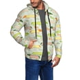 thumbnail image 3 of Zip Up Hoodies for Men - Dachshund Dog Puppy Green Orange Long Sleeve Comfrt Men'S Fashion Hoodies & Sweatshirts, Jackets for Men Hoodies Pullover Clothing Clothes with Pouch, 3 of 5