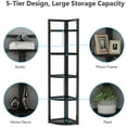 thumbnail image 4 of Tribesigns Corner Shelf stand,5 Tier Corner Bookshelf small Bookcase Plant Stand,Industrial Corner Storage Rack for Living Room Home Office Kitchen (Black), 4 of 7