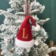 thumbnail image 5 of Adornos Navideños de 26 Letras | Decoración Colgante Personalizada Diy con Gorros de Papá Noel | Juego de Colgantes Navideños Rojos para Decorar El Árbol de Navidad y El Hogar, 5 of 6