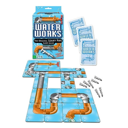 Classic Waterworks Card Game, Waterworks is the original leaky pipe card game By Winning Moves