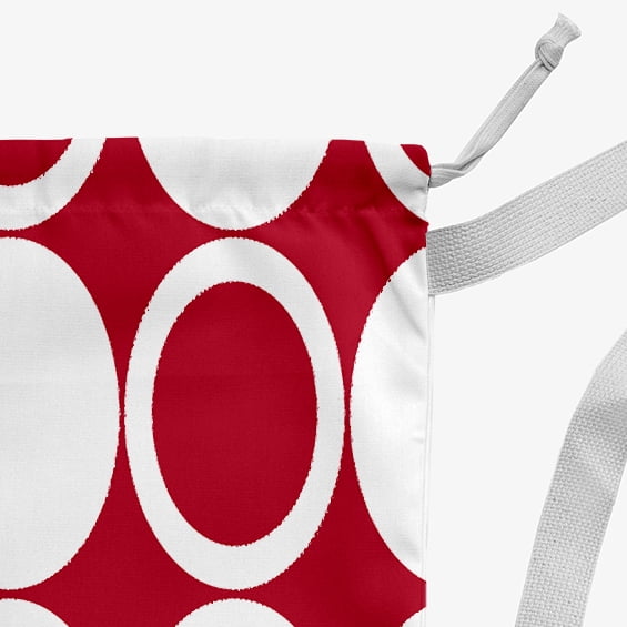 Simply Daisy Mod Circles 18 x 29 inch Red Laundry Bag