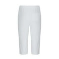 thumbnail image 5 of FRSASU Men's cotton and linen Capri Pants Loose Fit Elastic Waist Wide Leg Baggy straight leg shorts White, 5 of 7