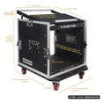 thumbnail image 3 of Sound Town 10U PA DJ Pro Audio Rack/Road ATA Case with 11U Slant Mixer Top, 20 Rackable Depth and Casters, 10 Space Size, Pro Tour Grade (STMR-10UW), 3 of 6