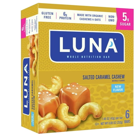 Luna® Salted Caramel Cashew Whole Nutrition Bar 6-1.48 oz. Bars