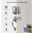 thumbnail image 4 of Veise Fingerprint Smart Front Door Lock with Handle Set, App Control Keyless Entry, Touchscreen Keypad, Emergency Power Port, Auto Lock, Easy Install, Metal Satin Nickel, 4 of 10