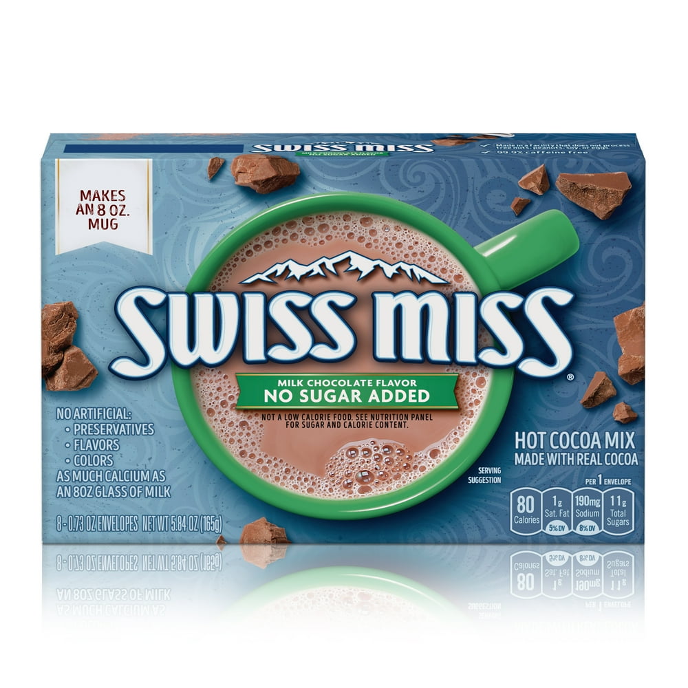 Swiss Miss Sensible Sweets No Sugar Added Milk Chocolate Hot Cocoa Mix