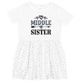 thumbnail image 3 of Inktastic Middle Sister Announcement Girls Toddler Dress, 3 of 5