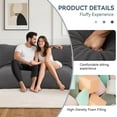 thumbnail image 6 of LEHZROAJ 3 in 1 Corduroy Bean Bag Chair with Pillow, Cozy Folding Sofa Bed for Adults Memory Foam Filled No Assembly for Living Room Bedroom,Gray, 6 of 11