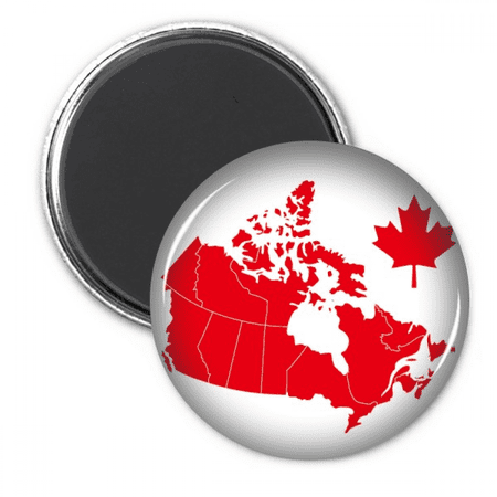 Red Maple Symbol Canada Country Map Refrigerator Magnet Sticker Decoration Badge