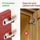 thumbnail image 2 of Paquete de 4 bisagras ocultas para puertas de gabinetes sin marco, bisagras de gabinete ocultas, bisagras de montaje en superficie, 2 of 5