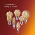 thumbnail image 3 of Bombilla LED Philips Vintage, color ámbar sin parpadeo, 6,5 W, E26, paquete de 1 unidad, 3 of 6