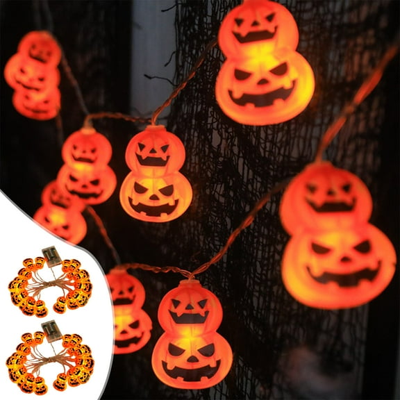 PRETXORVE Halloween Decoration, Halloween String Lights Scene Decoration LED Lights Suitable for Indoor and Outdoor Holiday Decoration Pumpkinkin