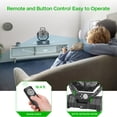thumbnail image 4 of Rechargeable Camping Fan with LED Lantern, 20000mAh Auto-Oscillating Battery Operated Fan with Remote/Hook/Timer, 8" Portable Fan for Picnic, Fishing, Tent, RV, Jobsite, Power Outages, Hurricane, 4 of 7