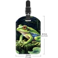 thumbnail image 6 of Square 2Pack PU Leather Frog Cruise Luggage Tag with Privacy Cover and Name ID Tag for Travel Handbags Backpacks Luggage Tags, 6 of 6