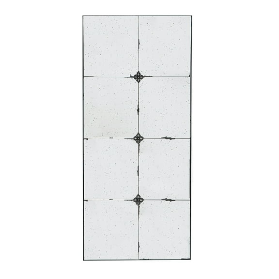 A&B Home Rectangle Antique Glass Wall Mirror - 21" x 47" - Black
