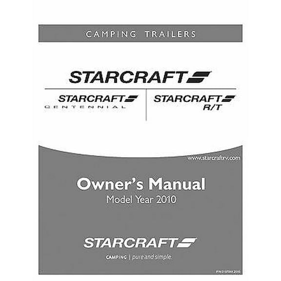 Instruction Manual ONLY for 2010 Starcraft Folding Camping Popup Trailer Owners Manual REPRINT