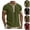 Army Green, variant on DJDLJWCJ Men Shirts Casual T Shirt for Men Linen Sotf Button Short Sleeve Shirt Men Summer Lightweight Classic Tee, Black L