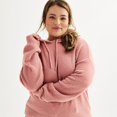 thumbnail image 3 of Plus Size SO® Long Sleeve Eyelash Yarn Hoodie Color: Pewter Knight Size: 2X, 3 of 4
