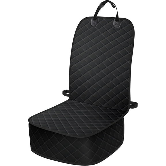 1 Pcs Dog Car Seat Covers, Waterproof Front Seat Cover for Dogs, Scratch-Proof, Non Slip Pet Passenger Seat Cover Protector, Universal Fit for Cars Trucks SUVs, Standard Size, Black