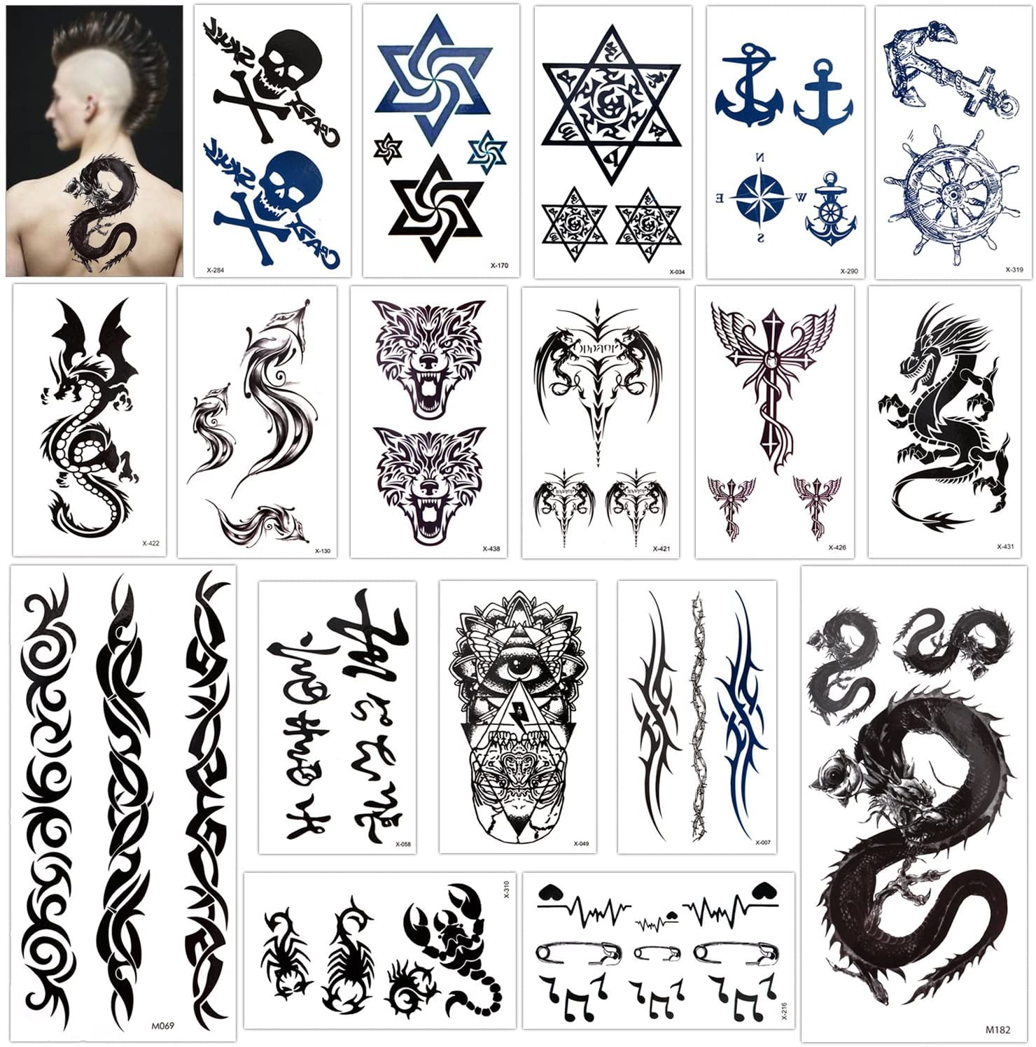 Full Arm Temporary Tattoo, Extra Temporary Tattoo Black tattoo Body