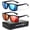 Blue+Red, variant on ROCK TAKIN Polarized Sunglasses (2 Pack) - Classic Square Frame, Sporty Cycling & Driving Glasses with UV400 Protection for Men Women