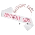 thumbnail image 1 of 1 juego de diadema de cumpleaños para mujer y niña, accesorios de feliz cumpleaños con diamantes de imitación, letra rosa en tono dorado rosa, 1 of 8